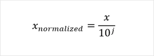 Decimal scaling formula