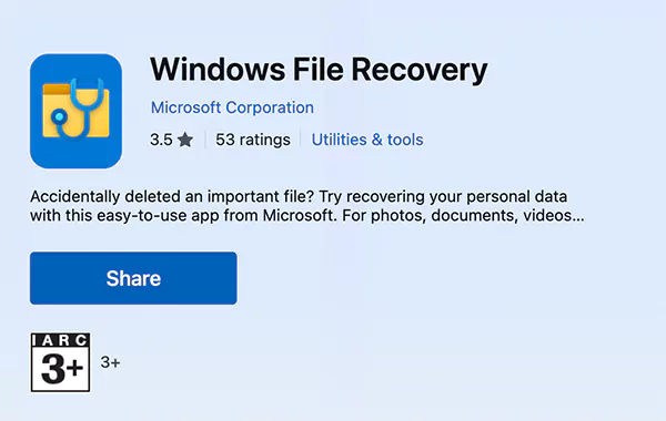 Download Windows File Recovery