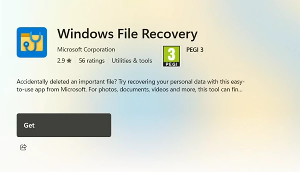 Download Windows File Recoveryy