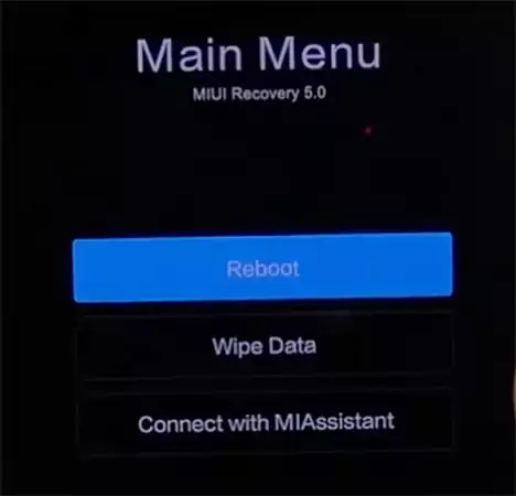 Recovery mode in Xiaomi