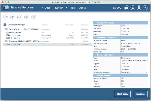 UFS Explorer Recovery on Mac