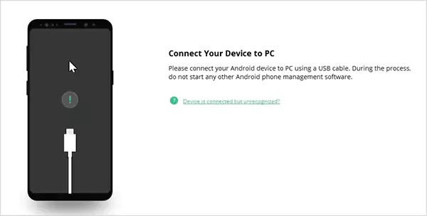 Connect your device to the computer