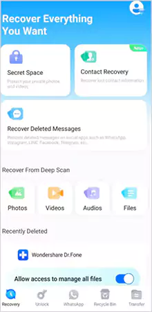 Data recovery app on Android