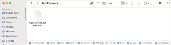 Location of AutoRecove folder on Windows and Macc