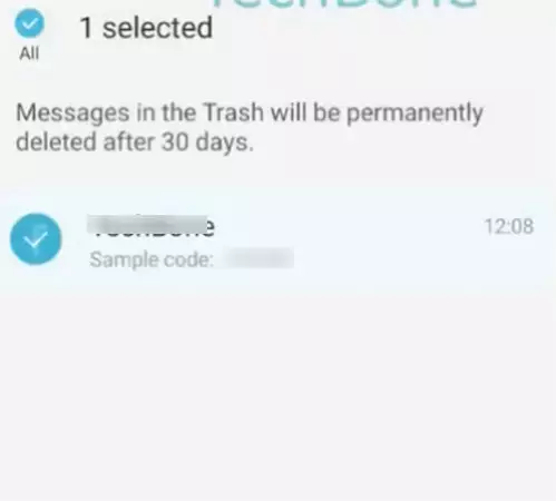 Long press to select the chat
