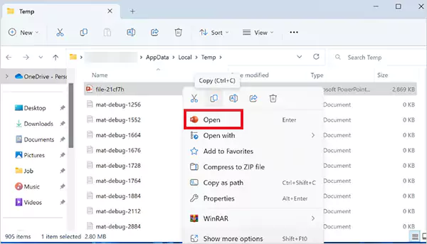 Open and save the files