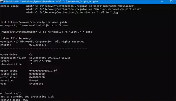 Press Y when prompted