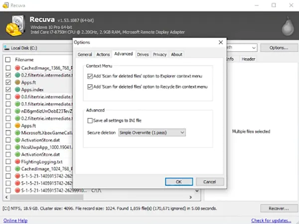 Recuva Recovery Software
