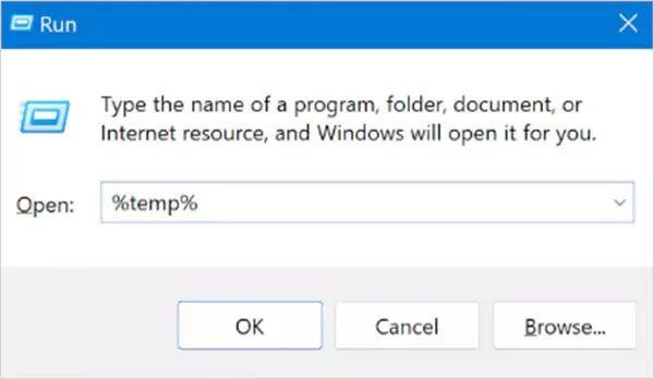 Run the percent temp percent command