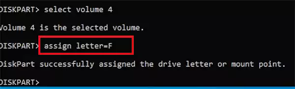 Type assign letter F