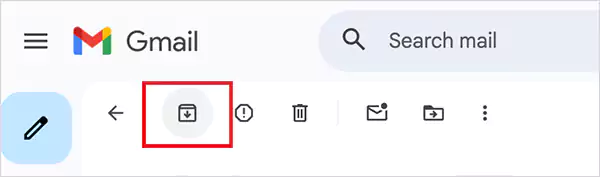 Archive option in Gmail