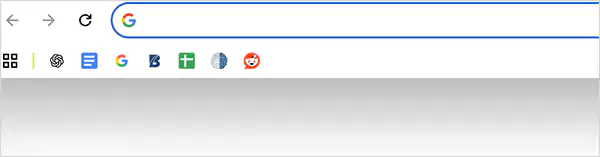 Bookmarks bar on Chrome