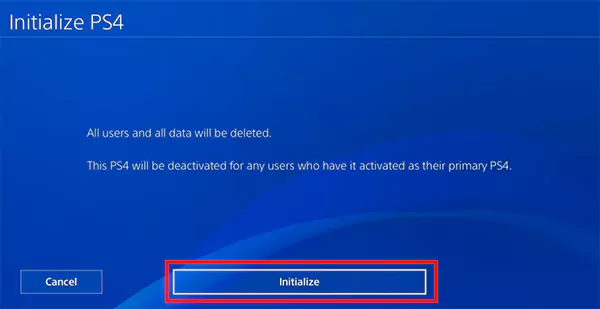 Confirm the initialization