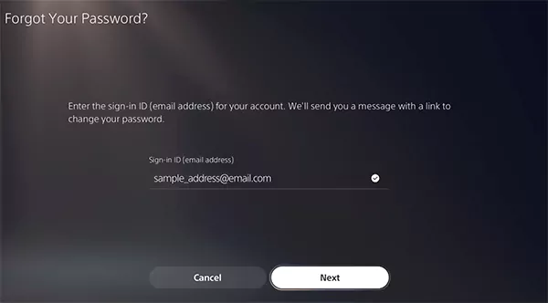 Enter the email address and click on Next