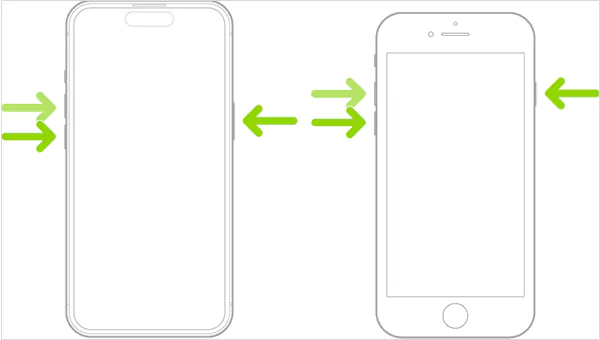 Force reset an iPhone