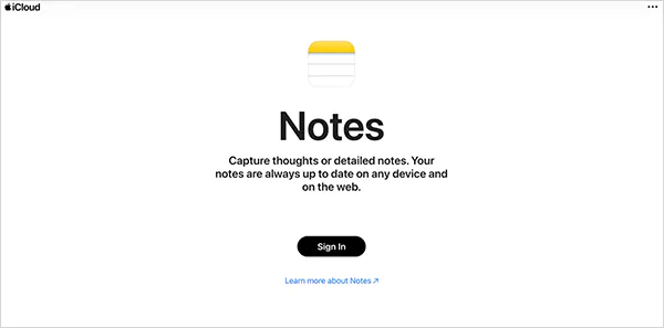 Notes on iCloud