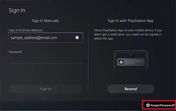 Press the triangle button of remote