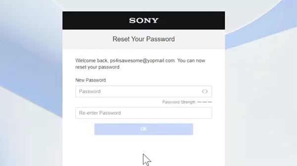 Reset your password