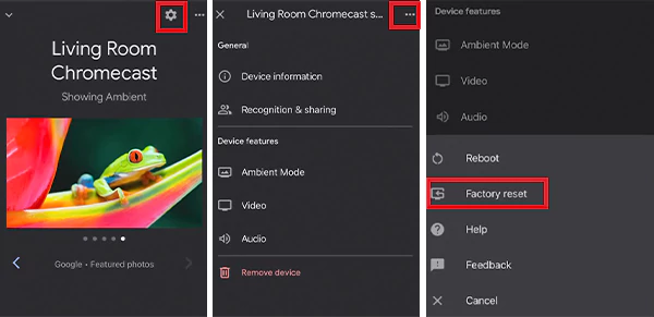 Settings More Factory Reset