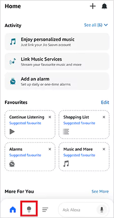 Tap on the Devices icon