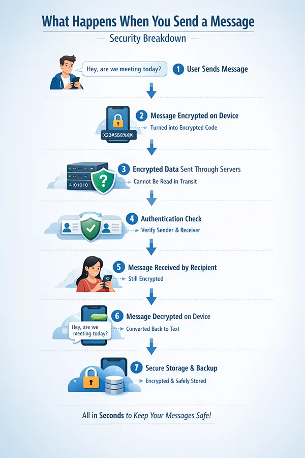 What happens when you send a message.