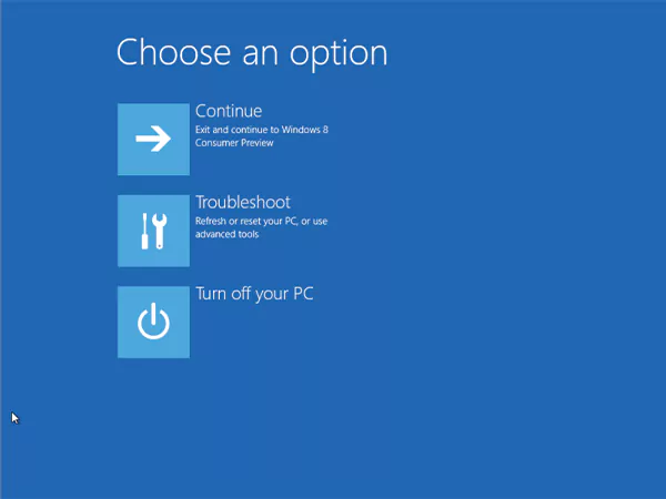 Advanced Startup option on Windows