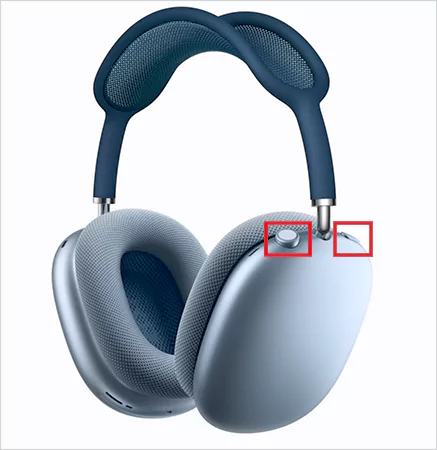 Press and hold the Digital Crown and Noise Control button