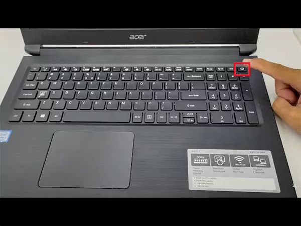 Press and hold the Power button