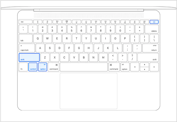 Reset SMC key combo on Intel Mac without T2 chip
