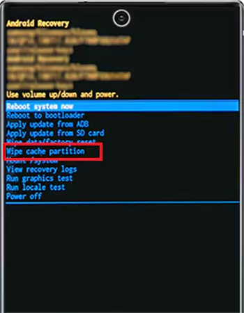 Select Wipe cache partition