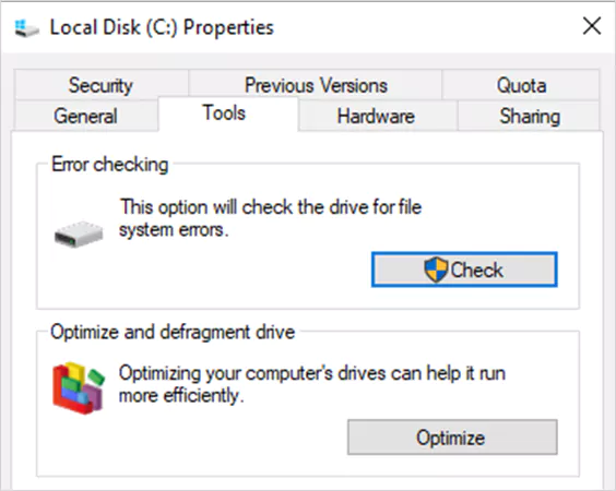 Windows Error Checking Tool