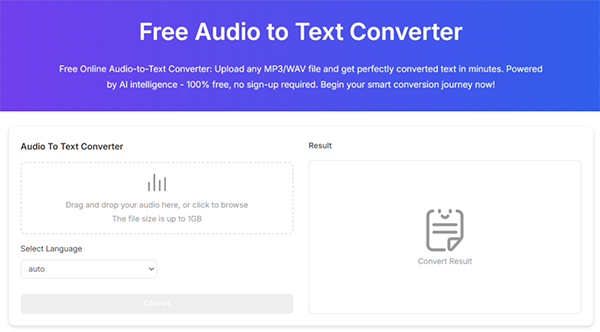 free audio to text convertor