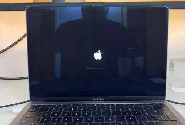 Click the power button again