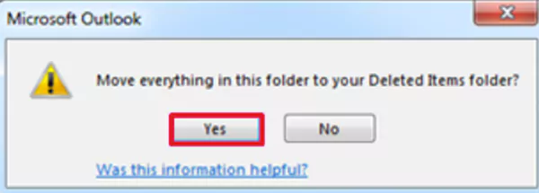 Confirm to Delete Emails