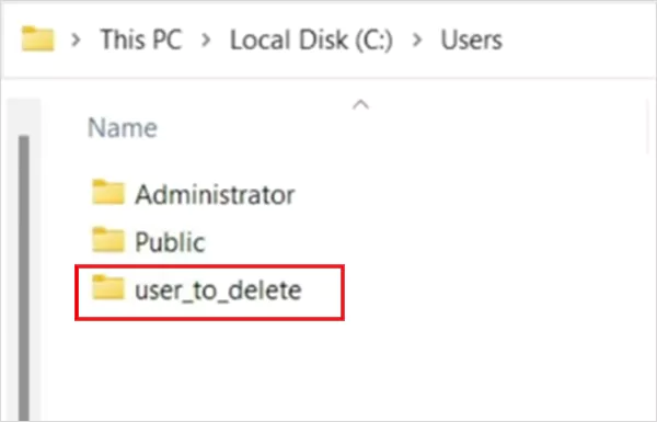 Find the folder in the C drive