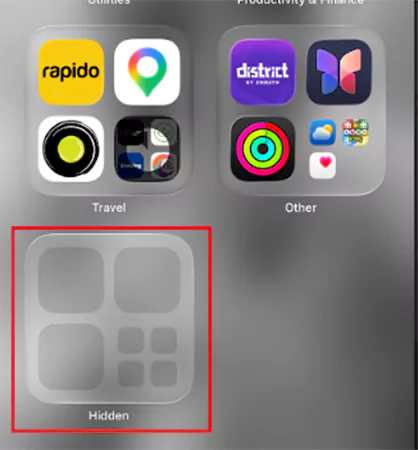 Locate Hidden App folder