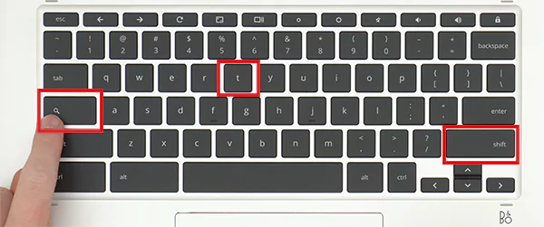 Press Search Shift T