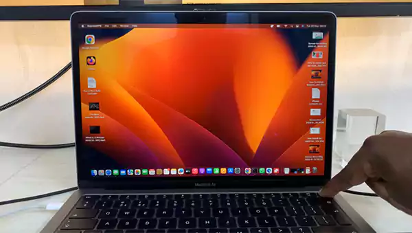 Press and hold the power button