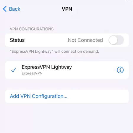 Turn off VPN
