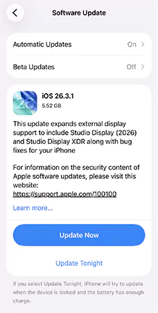 Update iOS