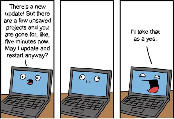 Windows update meme