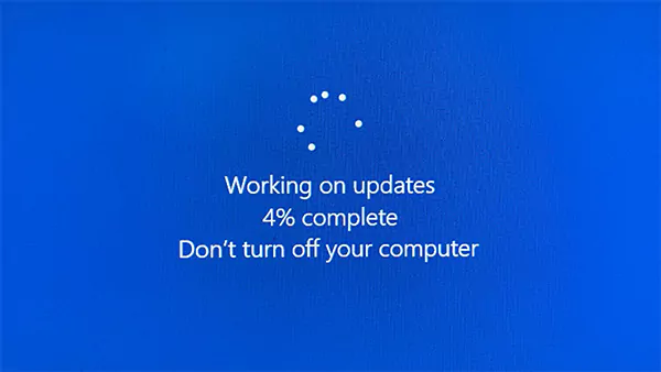 Windows update screen