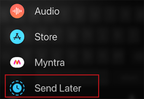 Choose Send Later