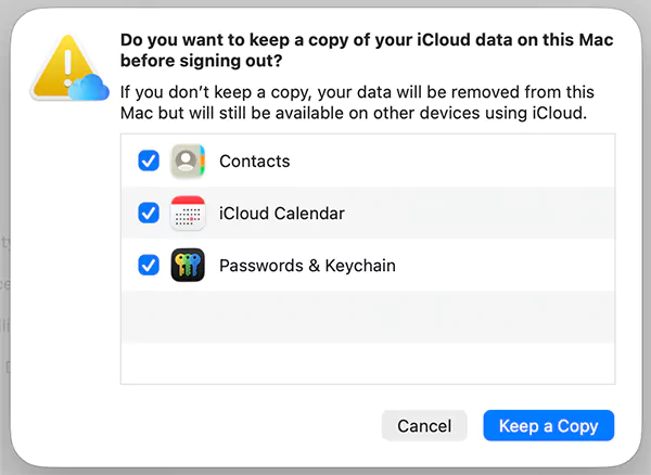 Choose what data you want to keep locally