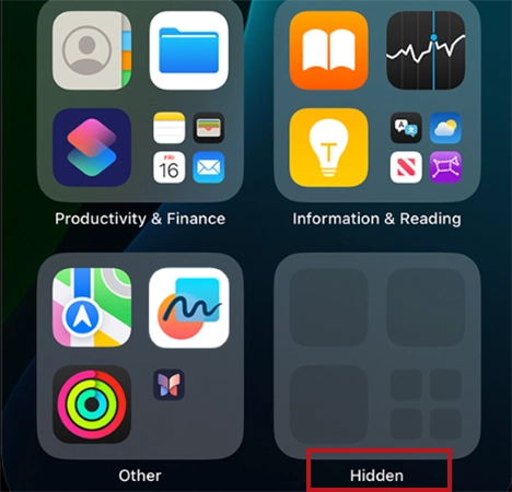 Hidden folder on iPhone