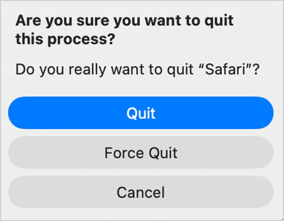 Quit or Force Quit the activity