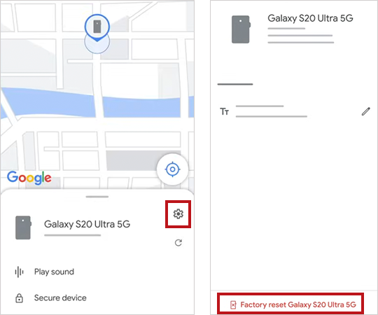 Settings Factory Reset (Device Name)