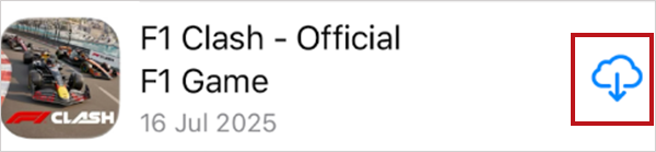 Tap on the cloud icon (redownload button)