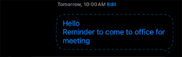 blue-bordered message