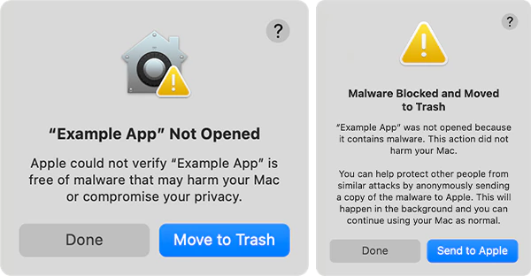 macOS warnings